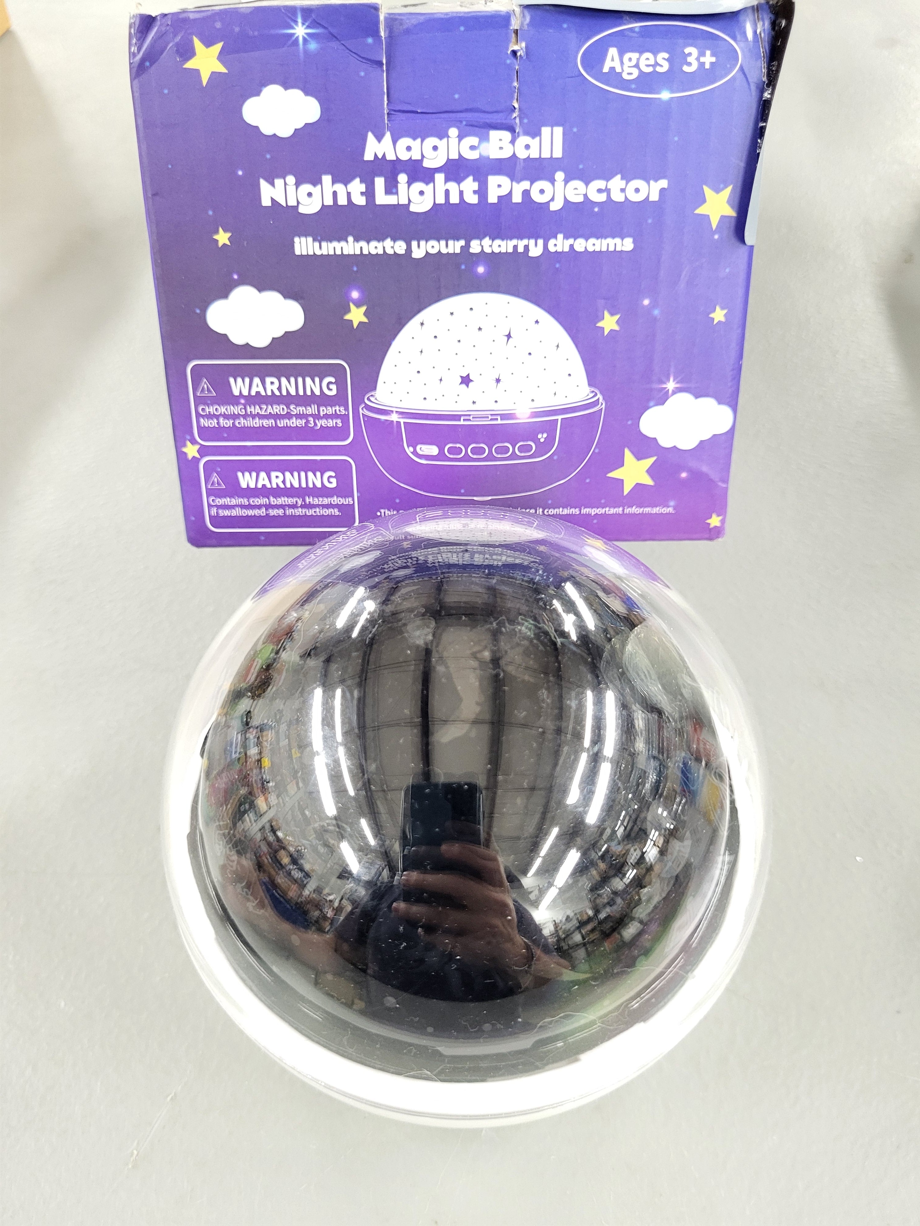 COOLNIGHT Boy Room Decor, 93 Lighting+3 Films Toddler Room Decor, Remote+Dimmable+360Â° Slient Nightlight for Baby Nursery, Starry Night Light Up Toys, Moon Projector (White)
