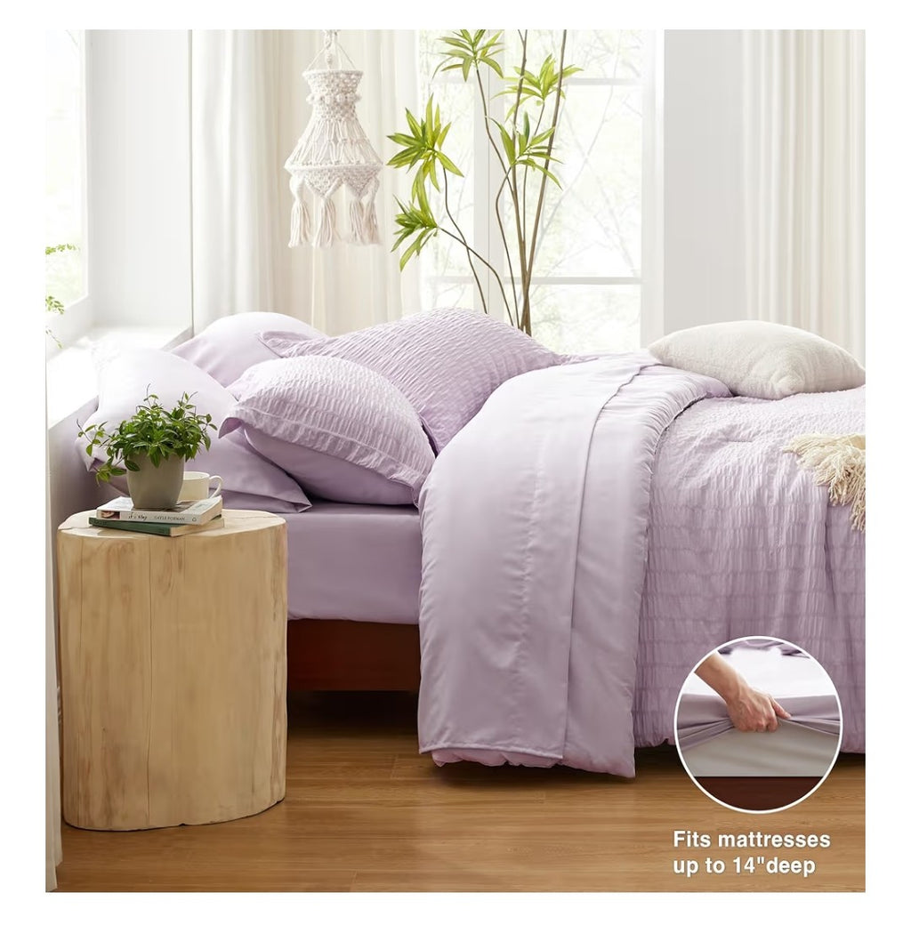 Love's Cabin 5 Piece Set Twin Size (Lavender)