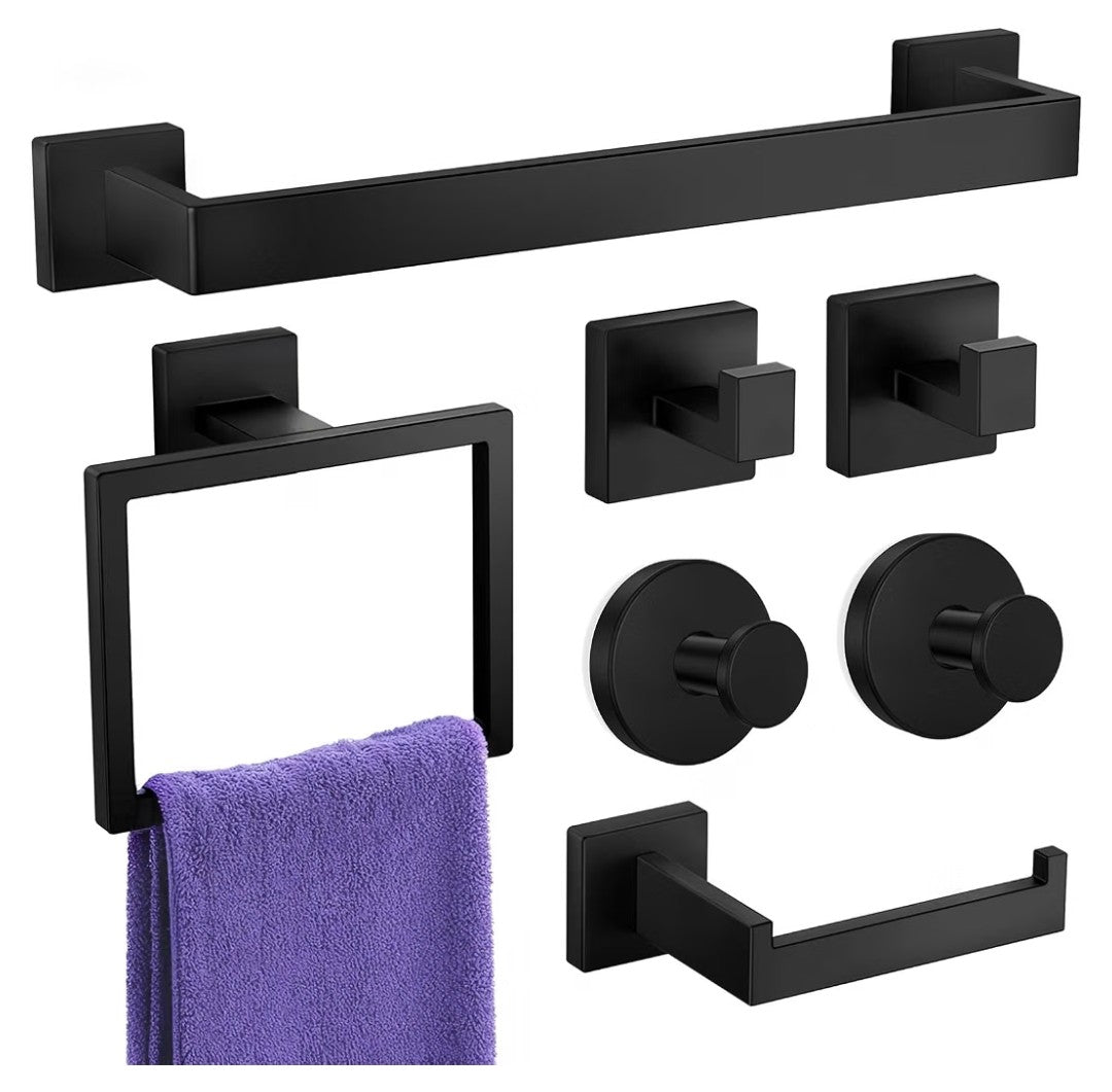 7 Piece Bathroom Hardware Accessory Kit