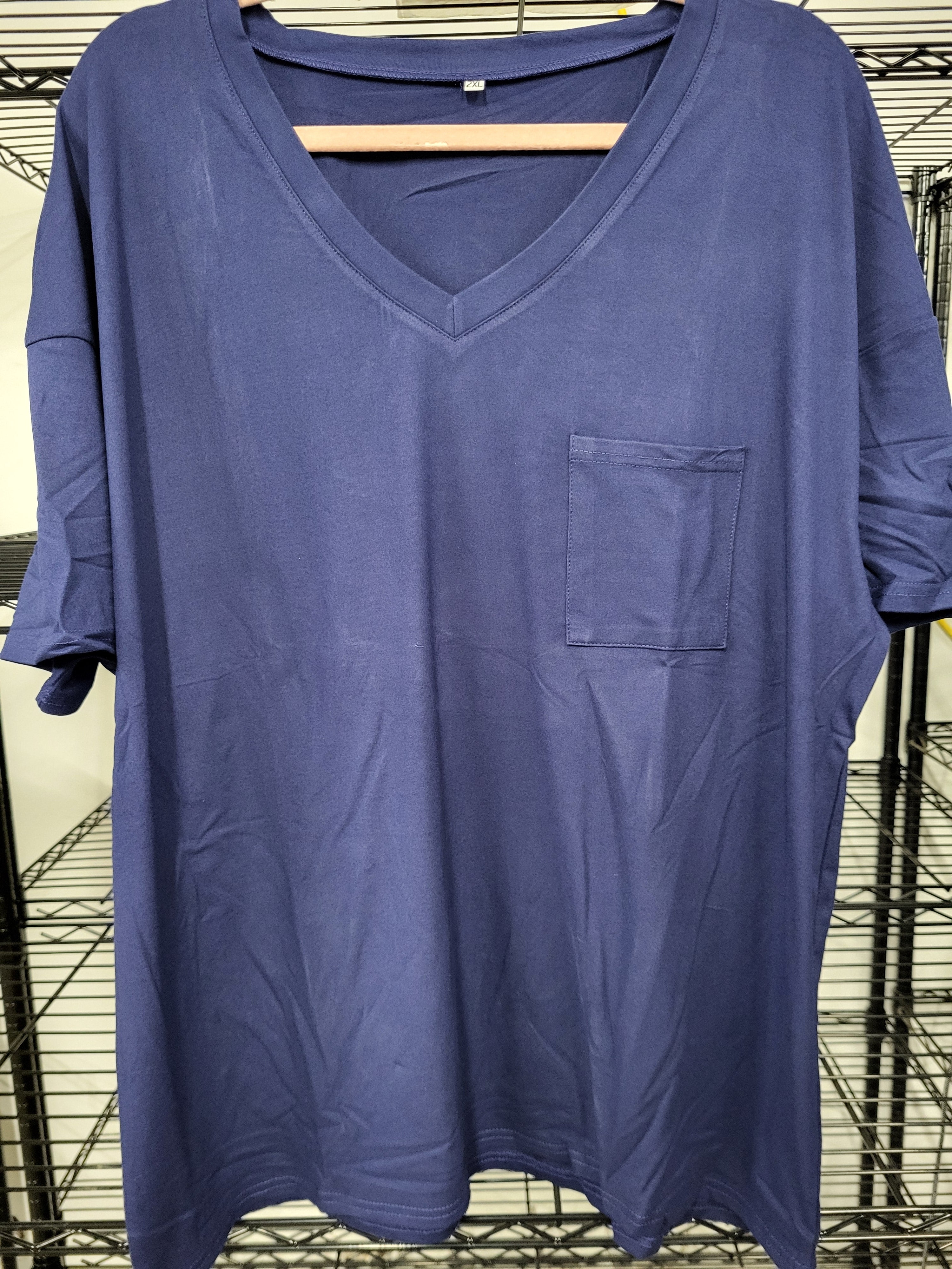 V Neck Casual T-Shirt (2XL)