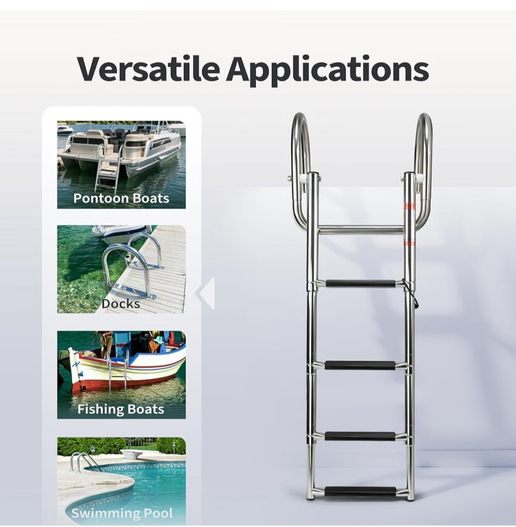 Manumarine 4 Step Pontoon Boat Ladder