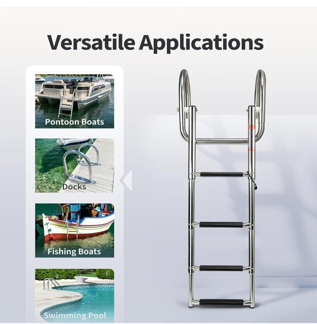 Manumarine 4 Step Pontoon Boat Ladder