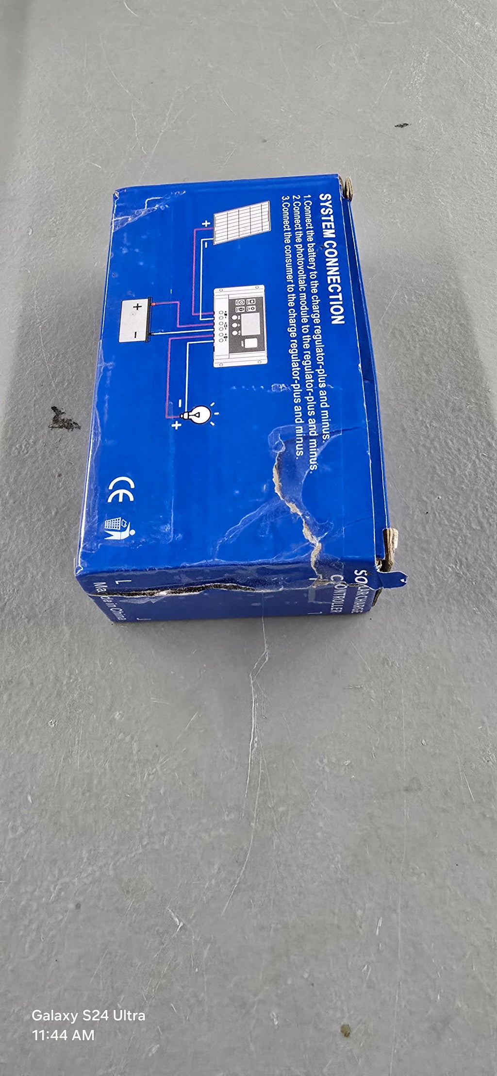 Black Solar Panel Battery Intelligent Regulator.