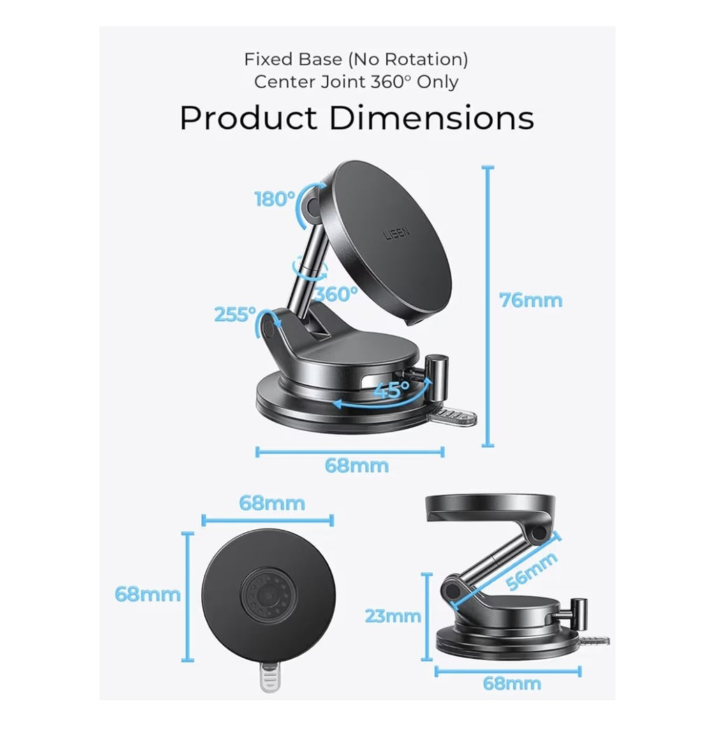 Lisen 15W Magsafe Car Mount Magnetic Charger