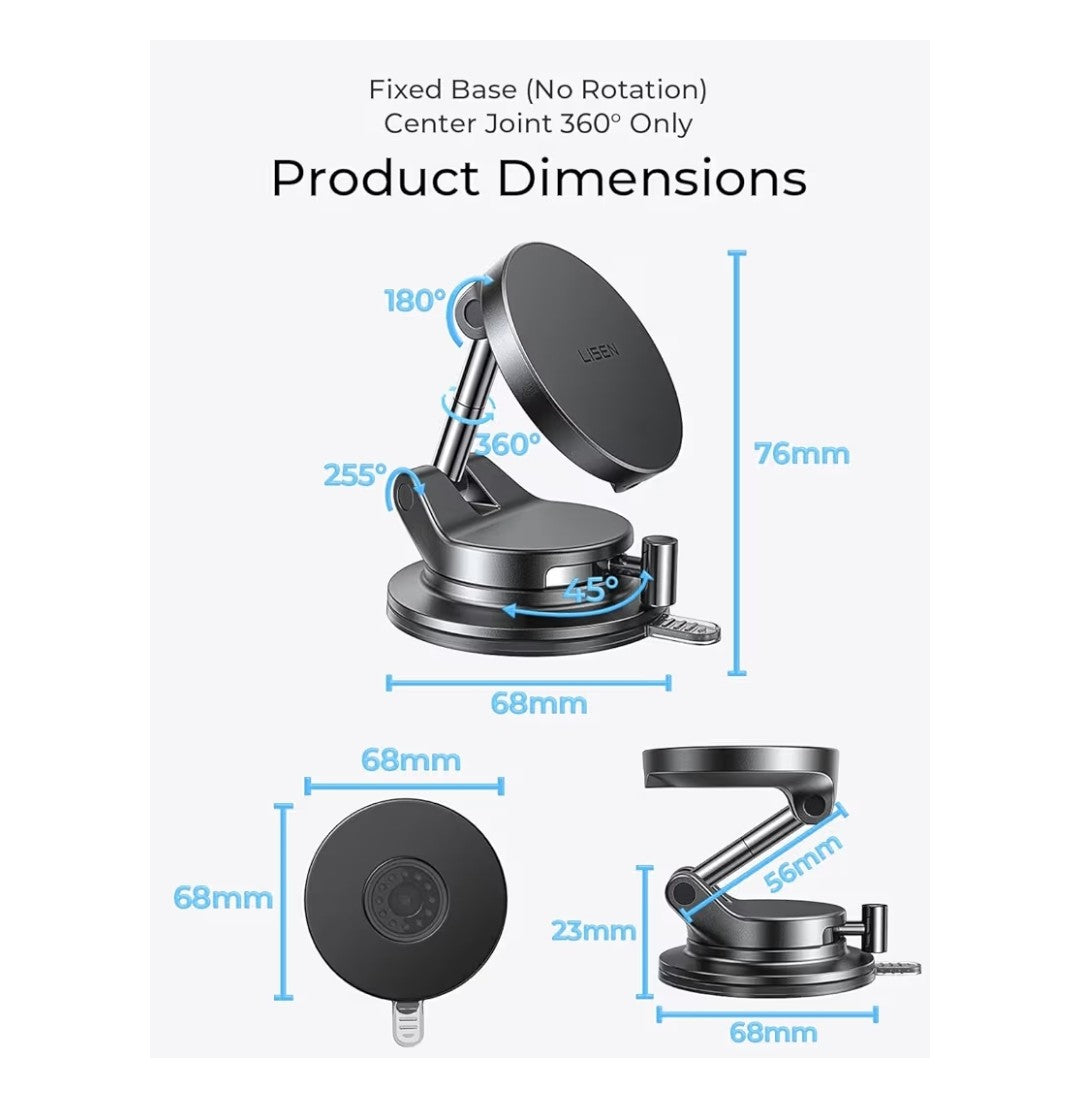 Lisen 15W Magsafe Car Mount Magnetic Charger