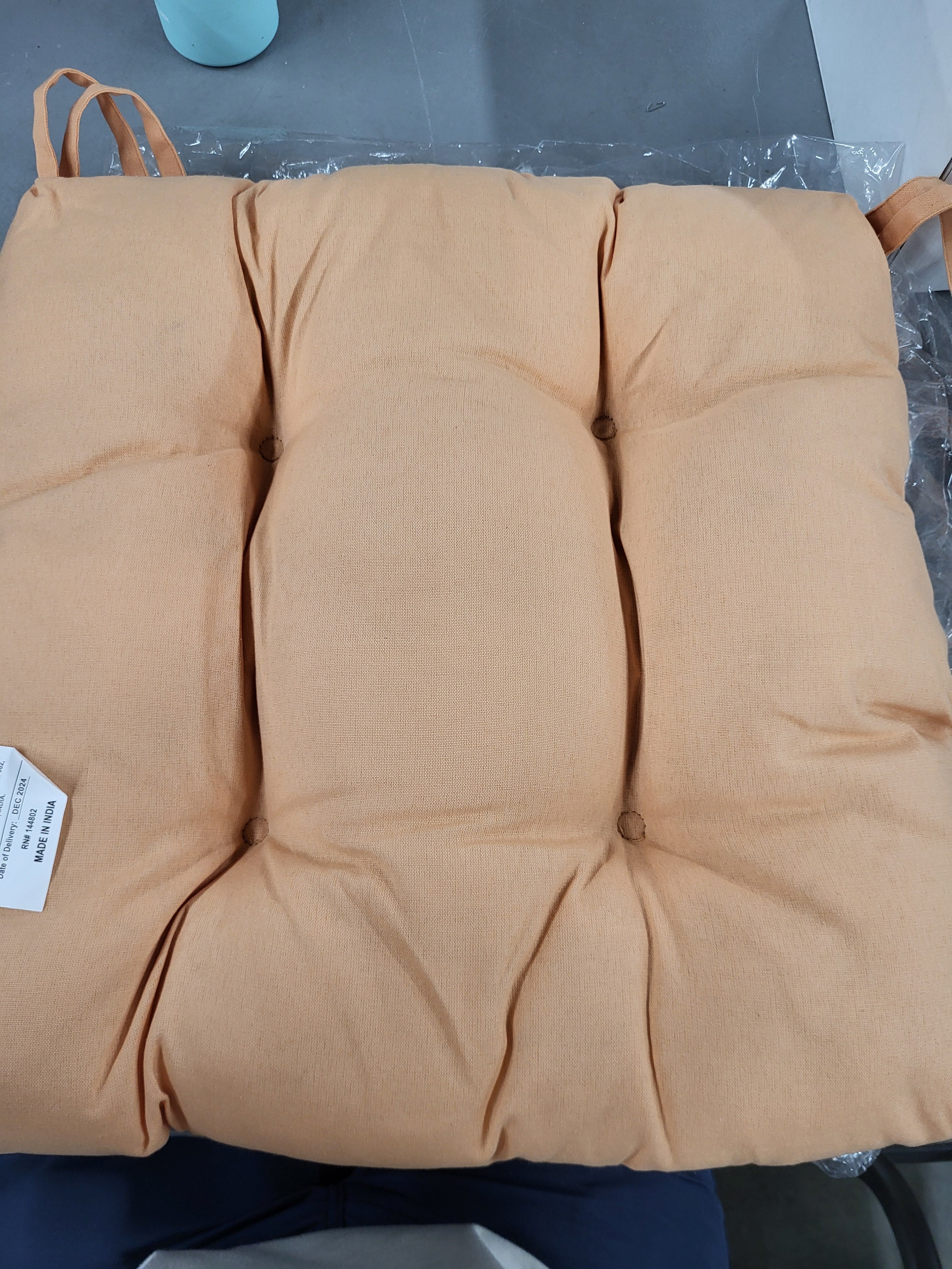 Turquoise Sun Outdoor/Indoor Seat Cushion 20in x 18in x 3in