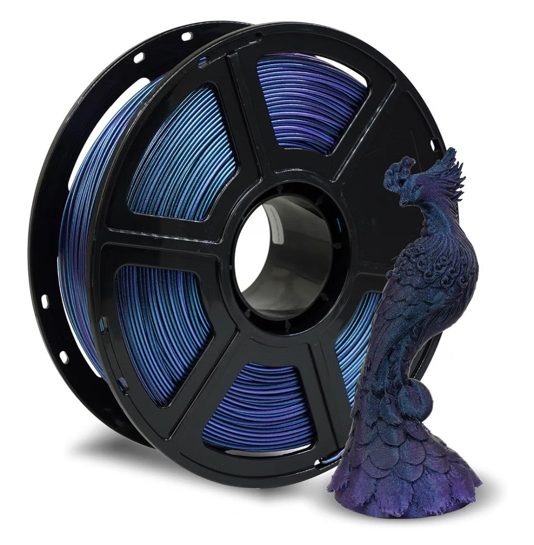 Flashforge Rapid PLA Filament 1.75, Burnt Titanium & Nebula Purple Gradient