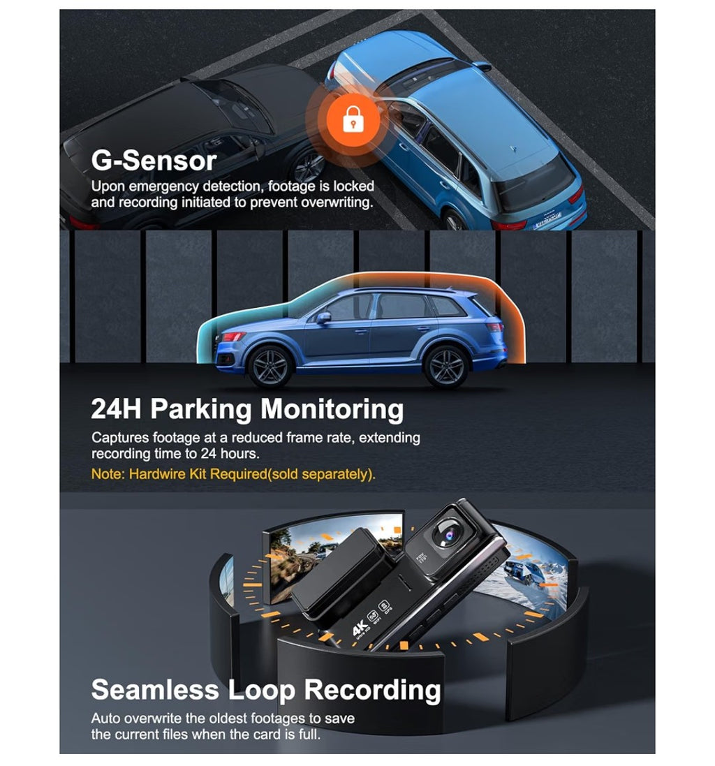 Dual Channel 4K Dash Camera