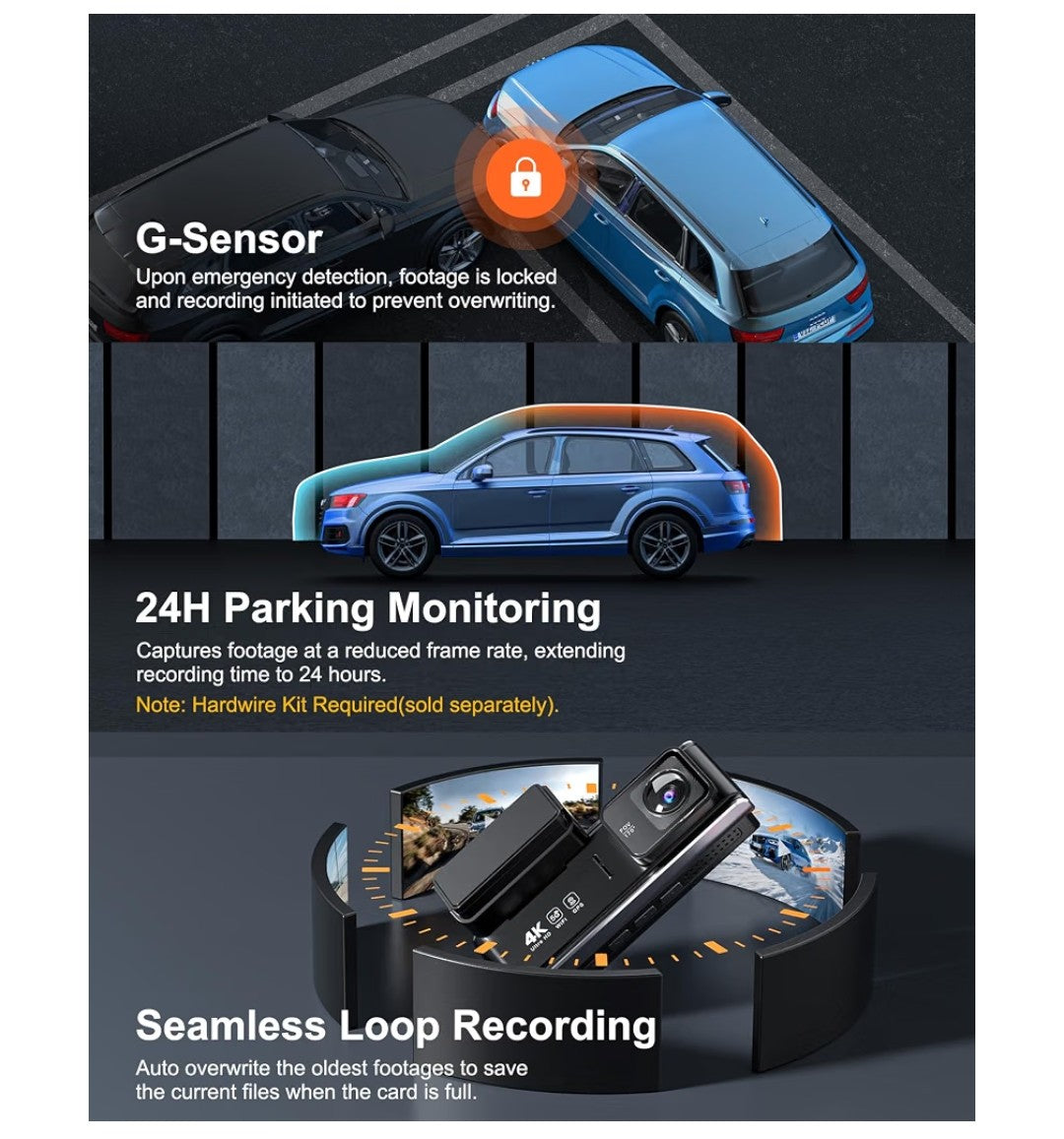 Dual Channel 4K Dash Camera