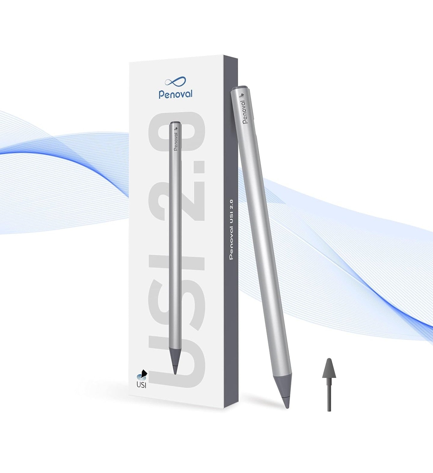 ( Open Box)Penoval USI2.0 Stylus Pen for Chromebooks - 4096 Levels Pressure for Lenovo, ASUS, HP Chrome Devices & Google Pixel Tablet