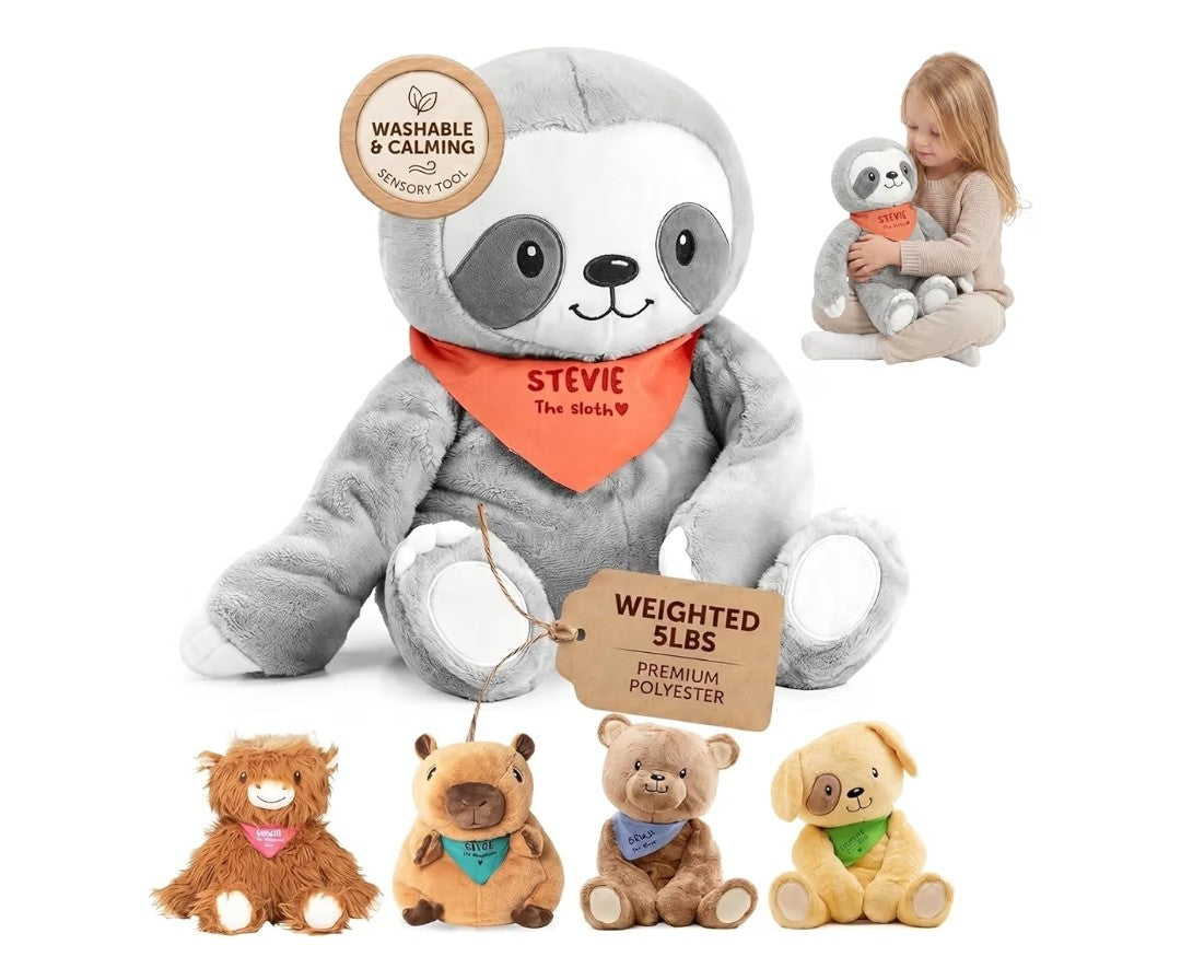 Lilly's Love Stevie the Sloth Weighted Stuffed Animals