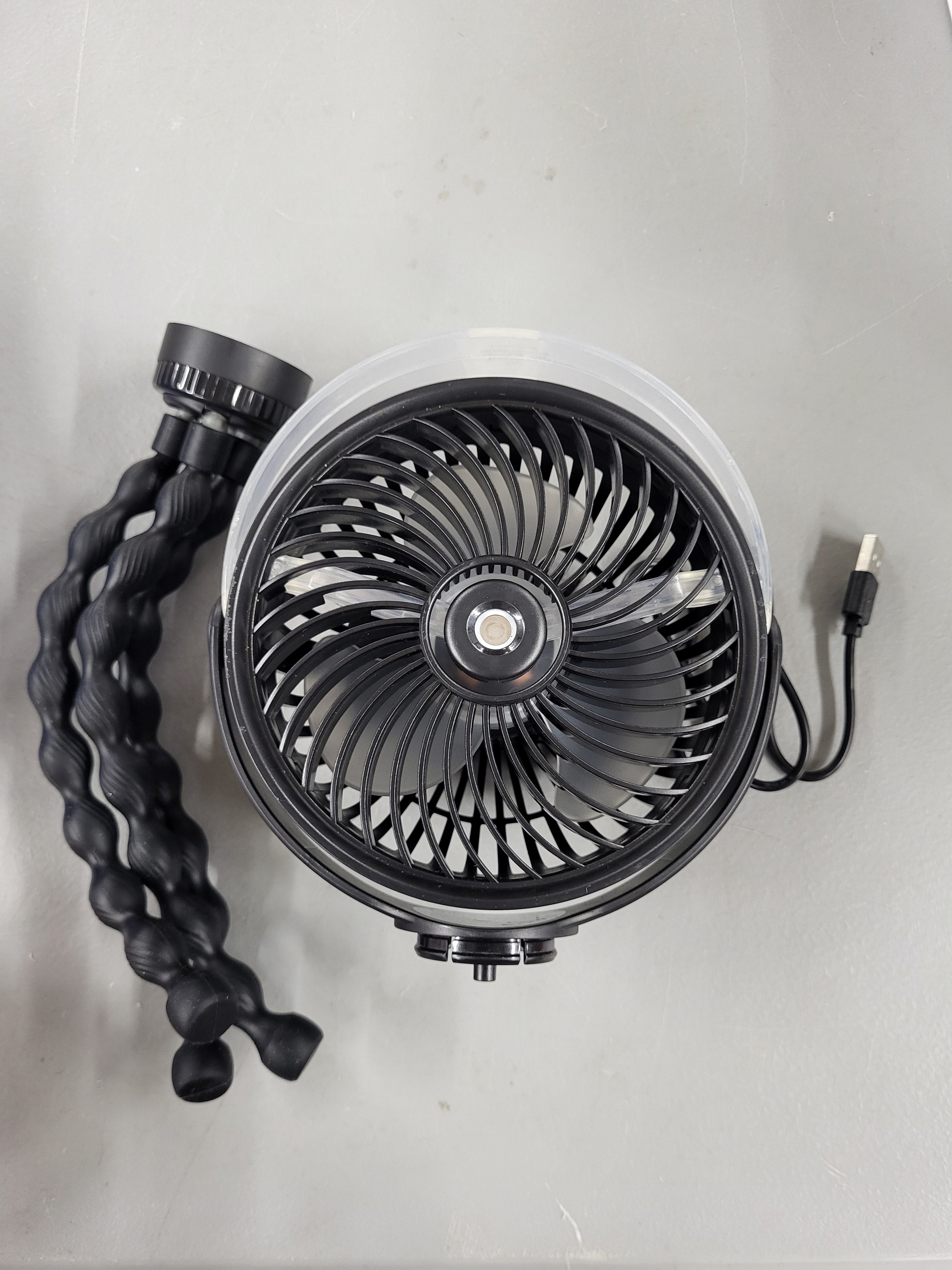 SWEETFULL Misting Stroller Fan“ Portable Baby Fan with Spray Cooling, 4 Speeds, Quiet Rechargeable Fans for Travel, Outdoor, Golf Cart, Car Seat, Beach (Black)