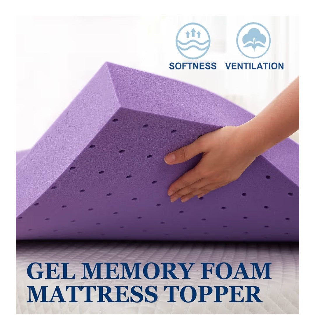 Sinweek Memory Foam Mattress Topper Twin Size
