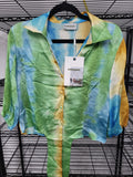 Tie Front Cropped Shirt (Small)