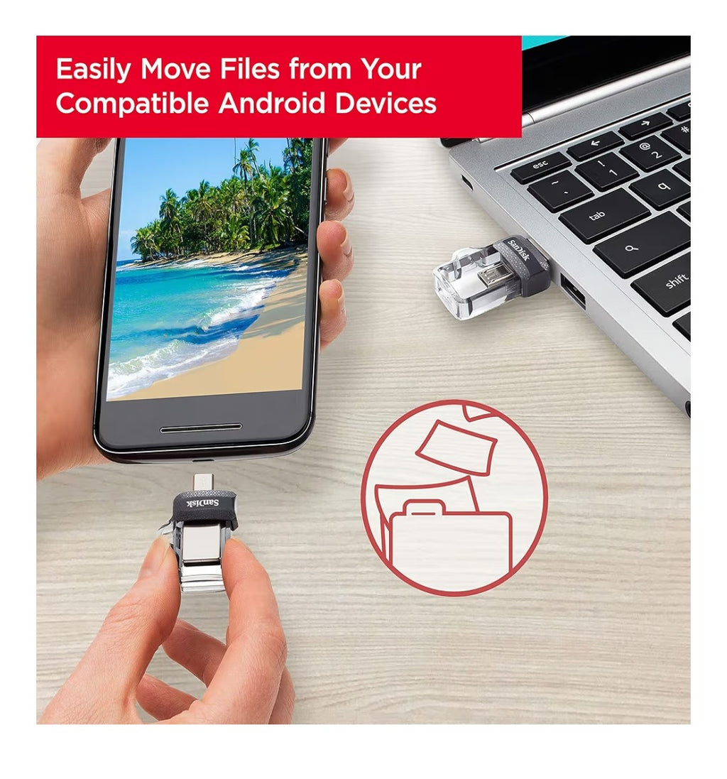 SanDisk Ultra Dual Drive m3.0 Micro USB to USB A