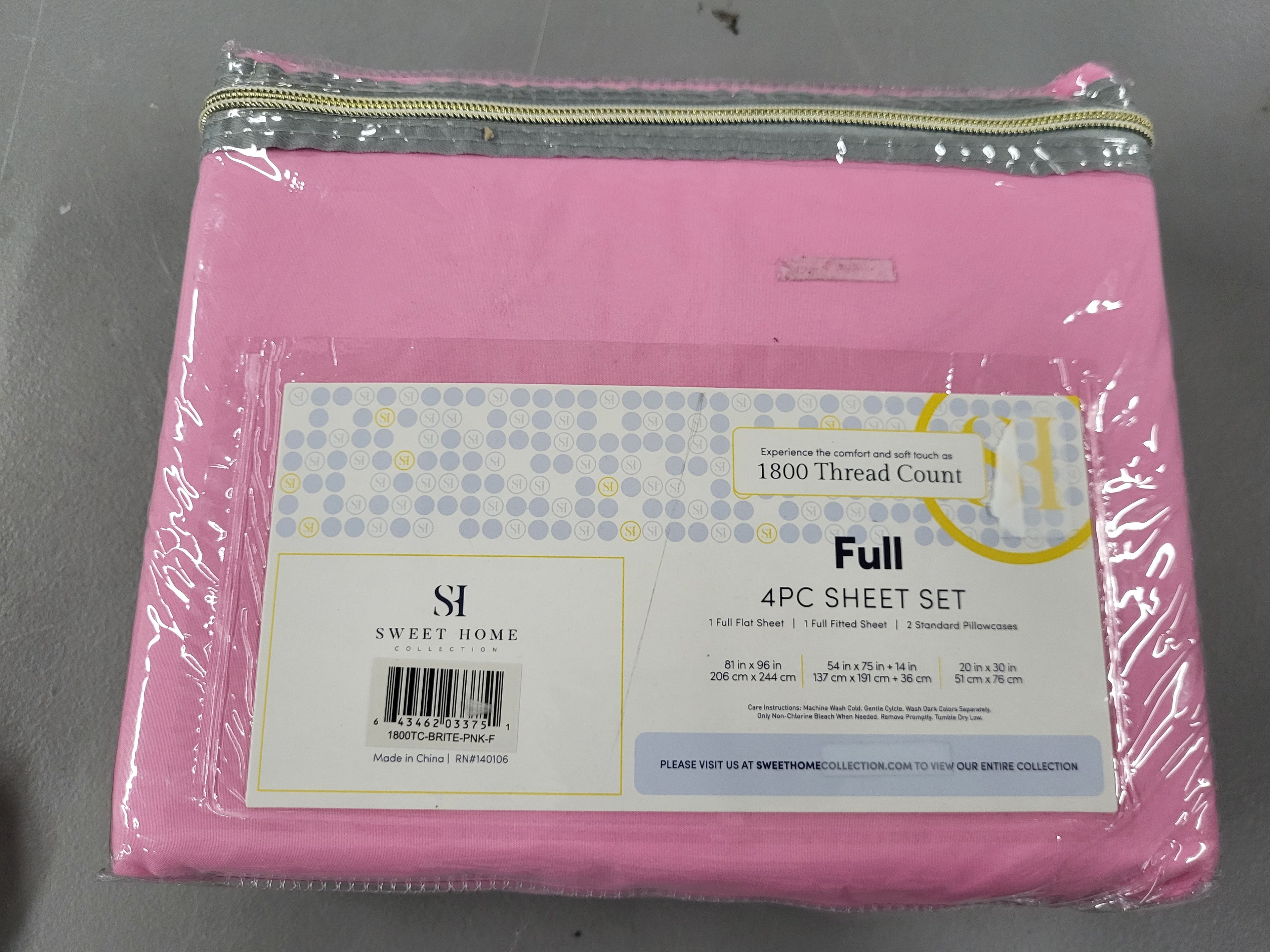 Sweet Home Collectiom 4 Piece Sheet Set (Full)