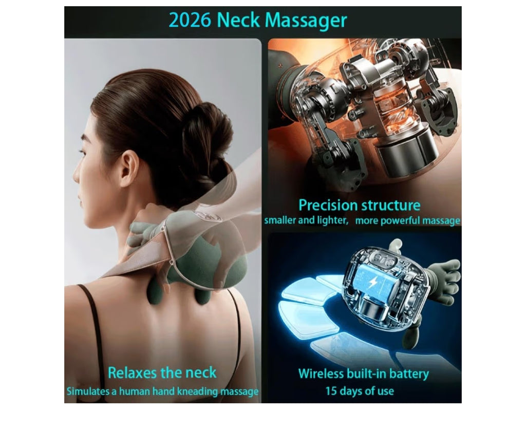 Neck Massager with Heat,shiatsu Neck and Shoulder Massager.