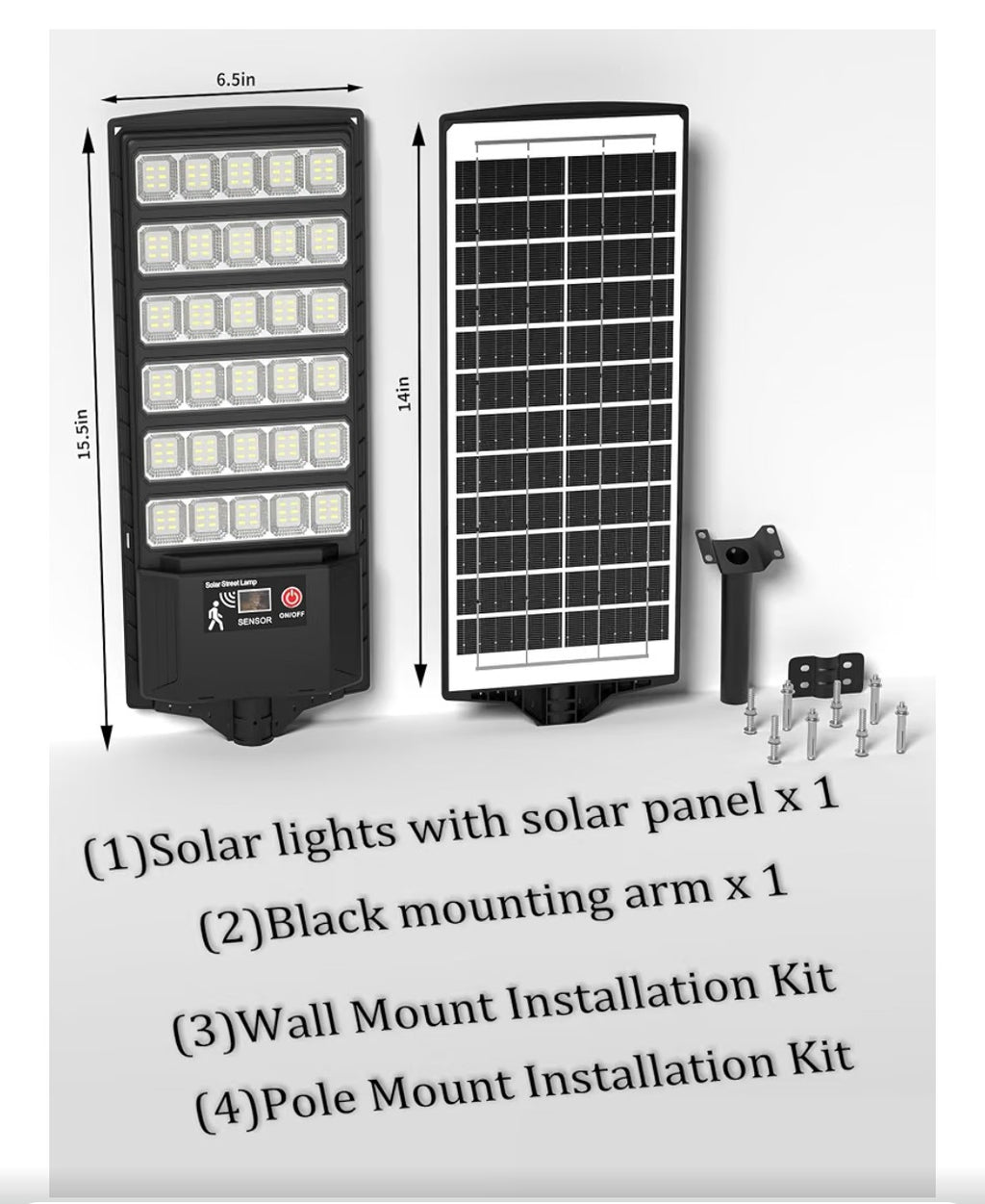 Solar Flood Lights (2 pack, 1 damaged)