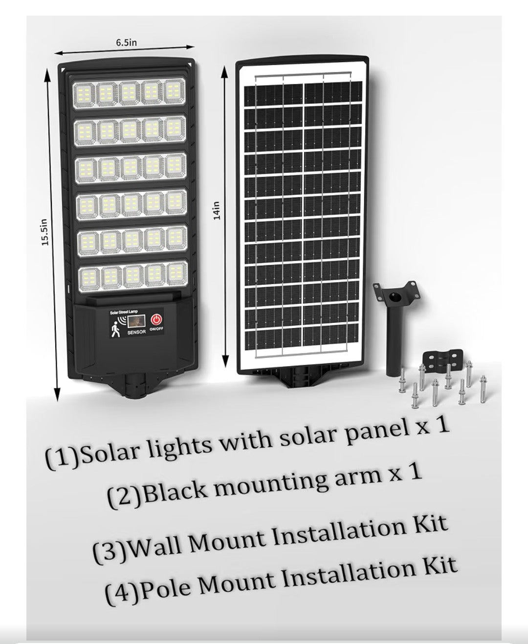 Solar Flood Lights (2 pack, 1 damaged)