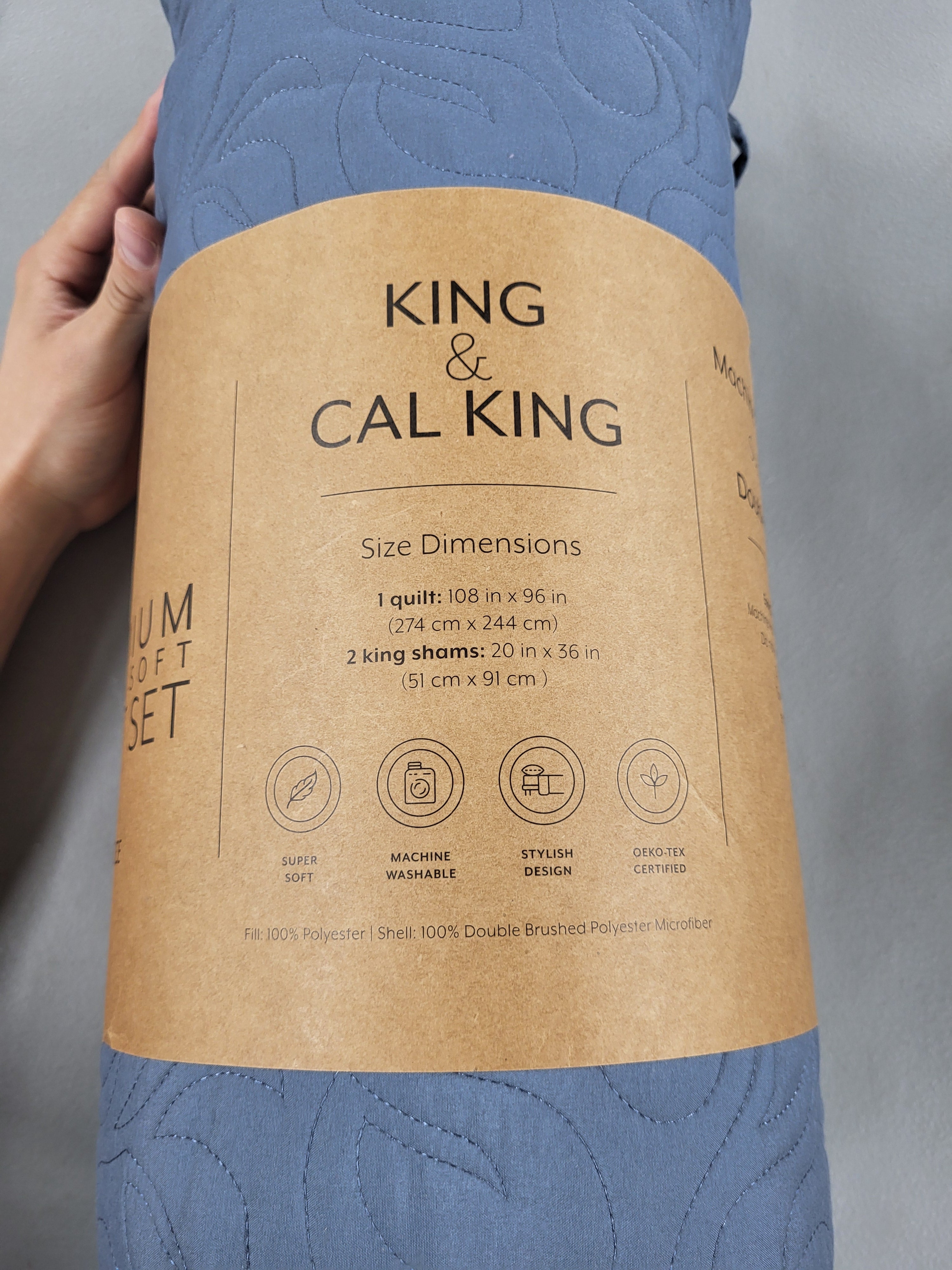 Ienjoy 3 Piece Quilt Set (King/Cal King Size)