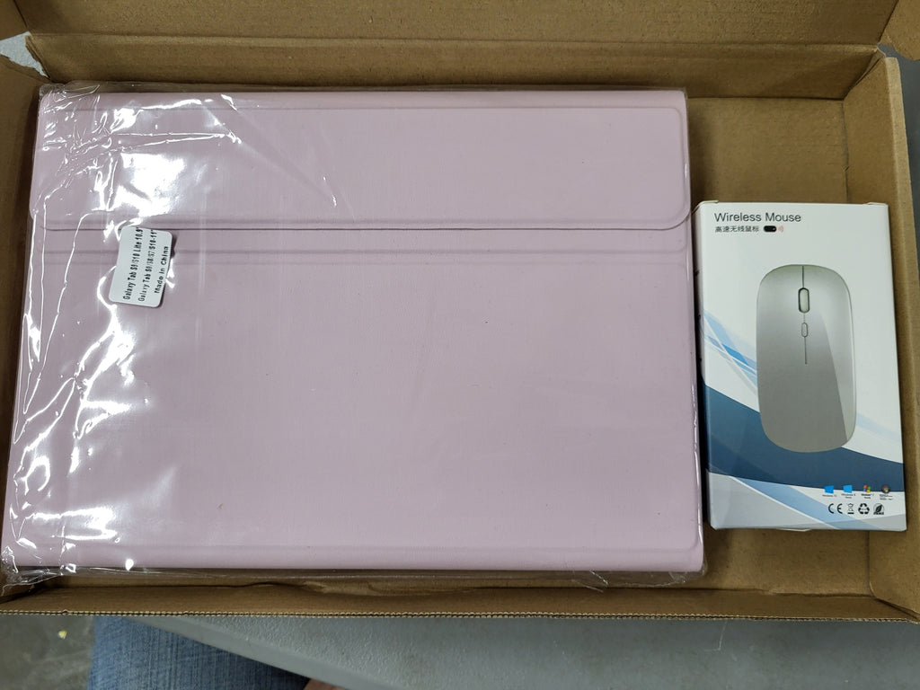 Wireless Keyboard Case & Mouse Combo Samsung Galaxy Tab S10, S9, S8 (Pink)