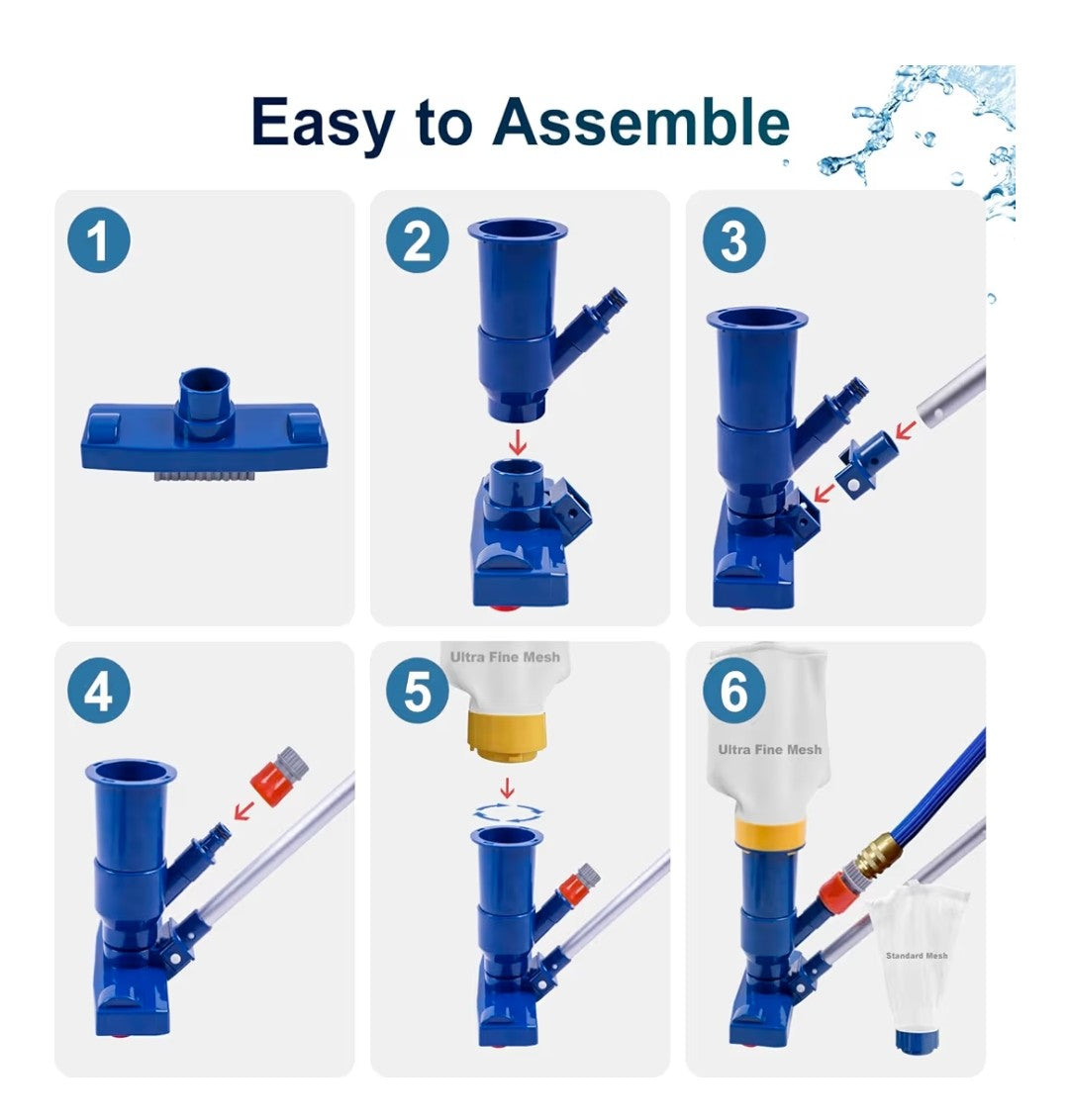 POOLAZA Manual Pool Vacuum