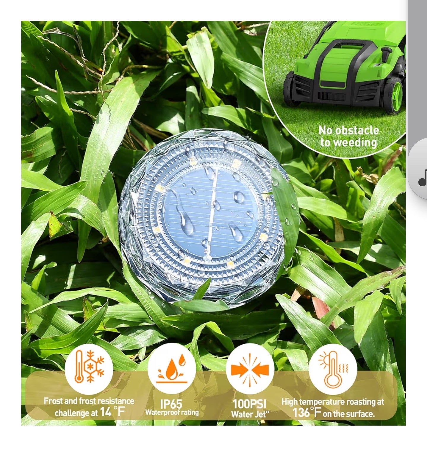 Solar Ground Lights,Solar Disc Light Outdoor Waterproof.