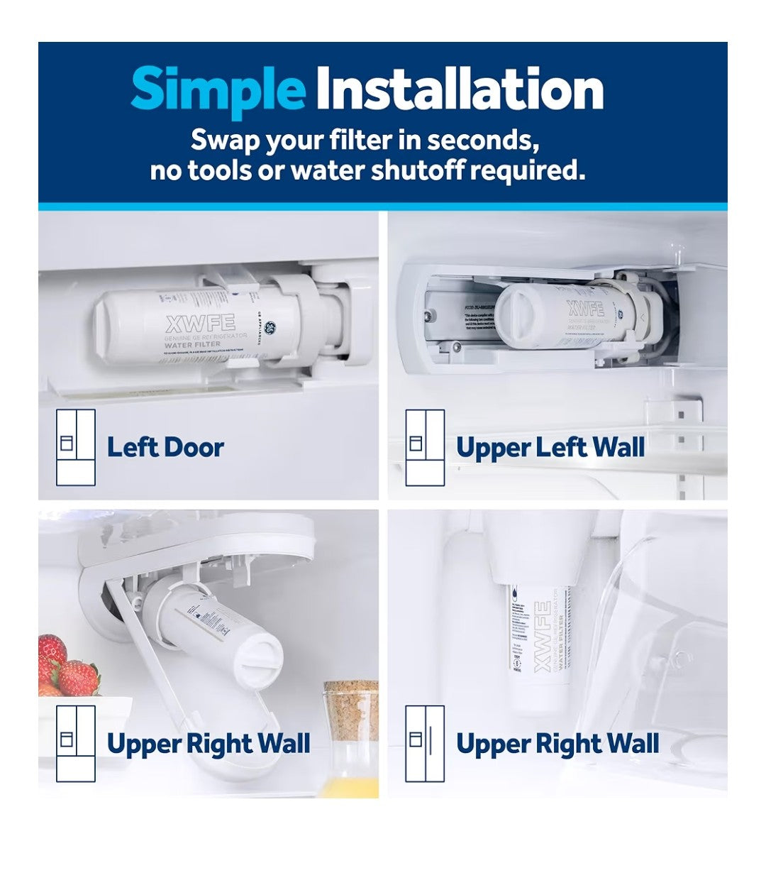 GE XWFE Refrigerator Water Filter