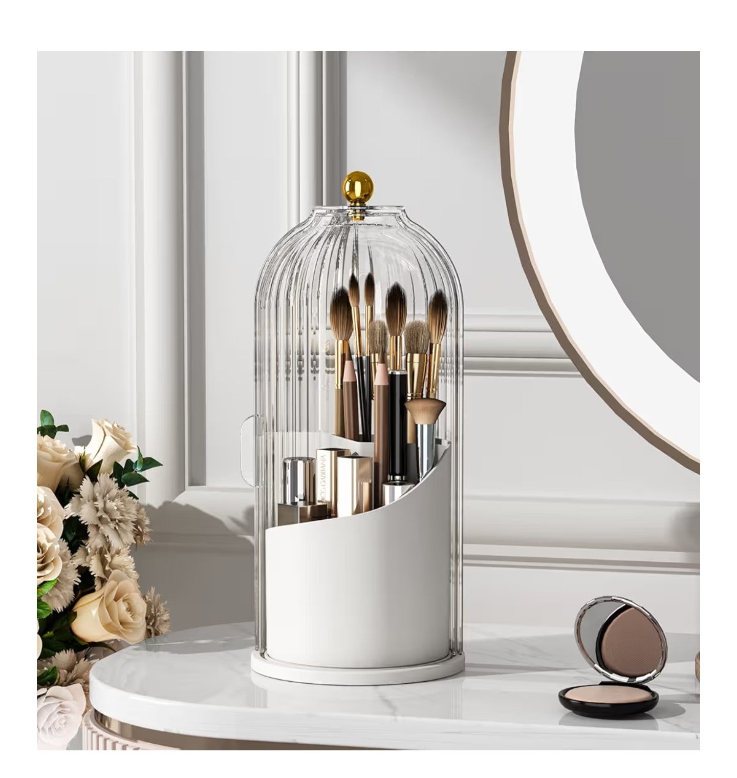 YOOLENS Makeup Brush Holder with Lid .