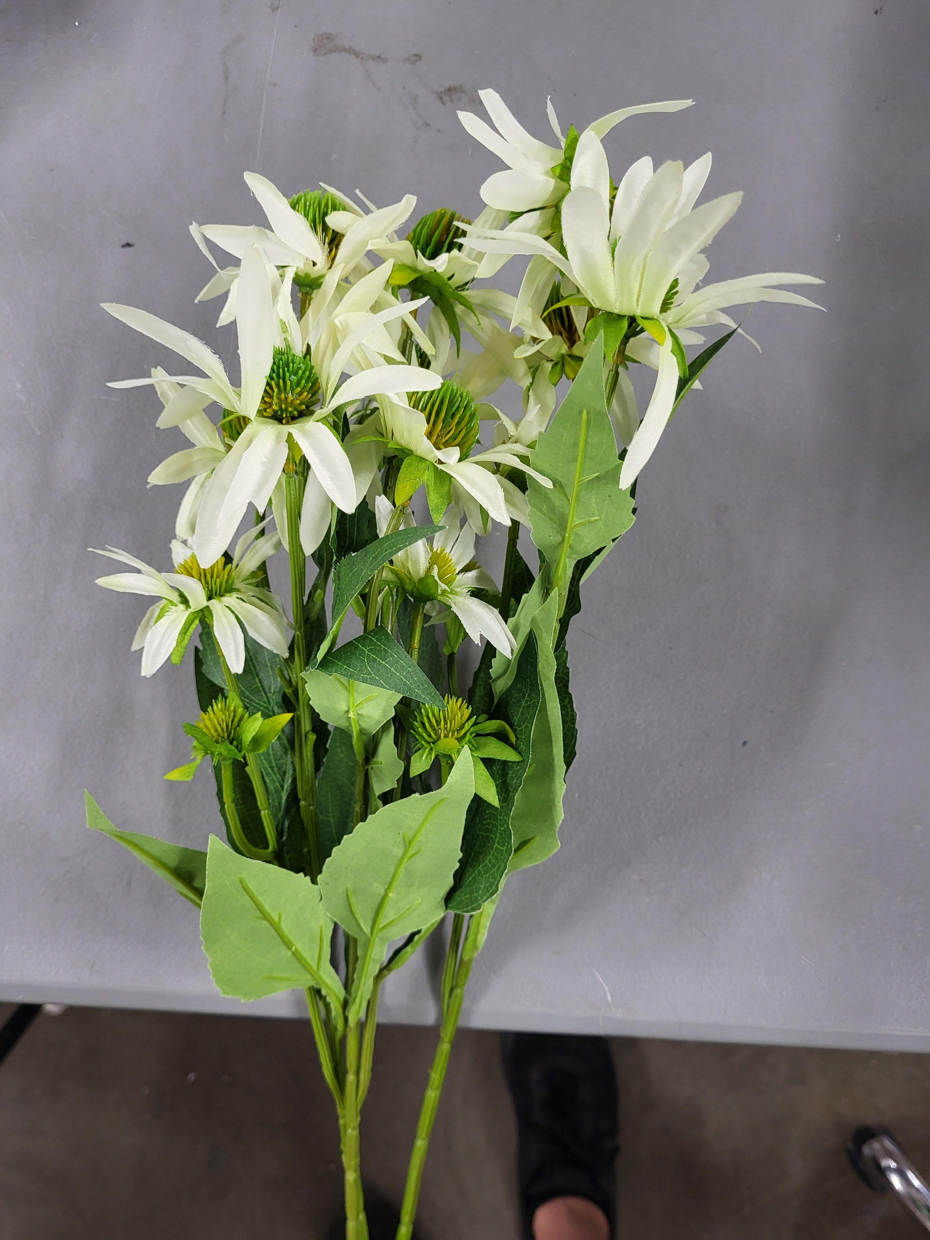 Artificial White Echinacea (3 pack)