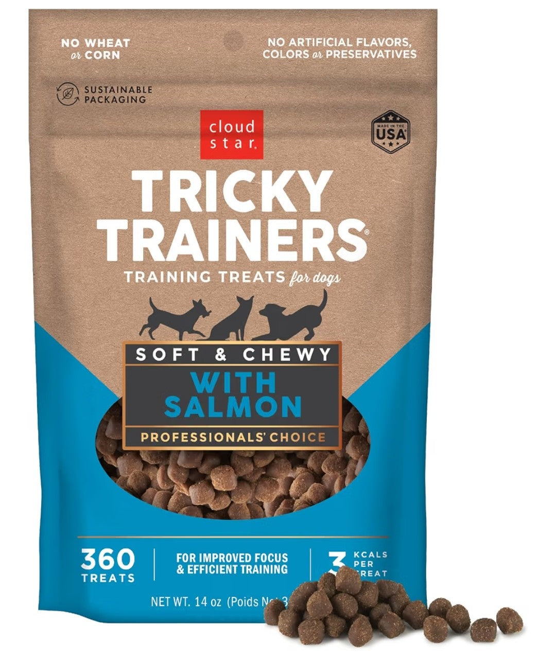 Training Treats for Dogs, Soft and Chewy with Salmon (14oz)