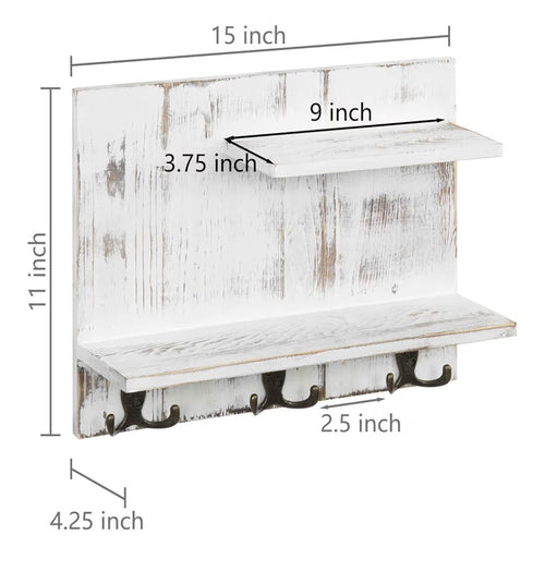 2-Tier Wall Mounted Bathroom Storage Shelves