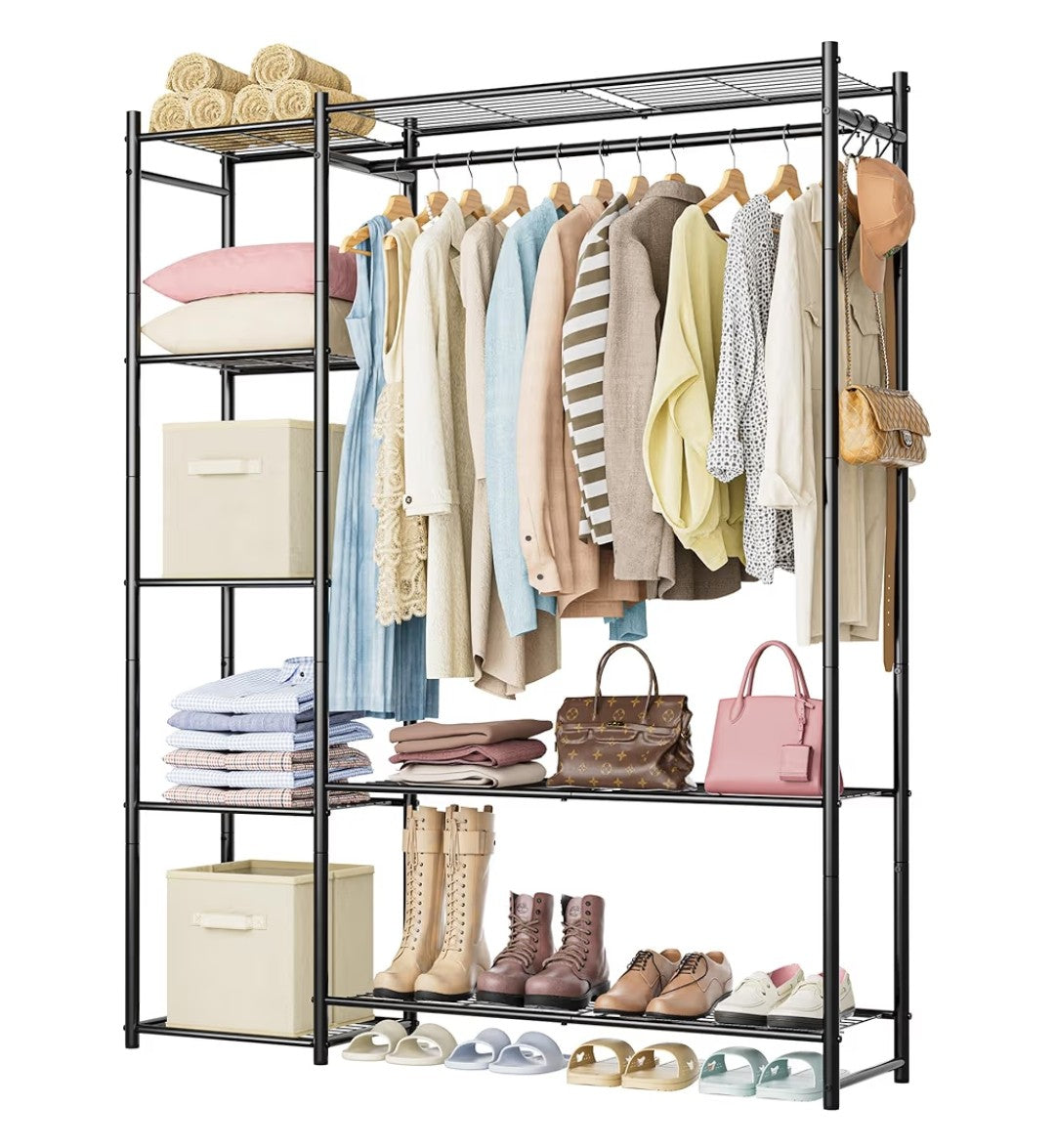 Wardrobe Closet, Portable Clothes Rack 4-Tiers