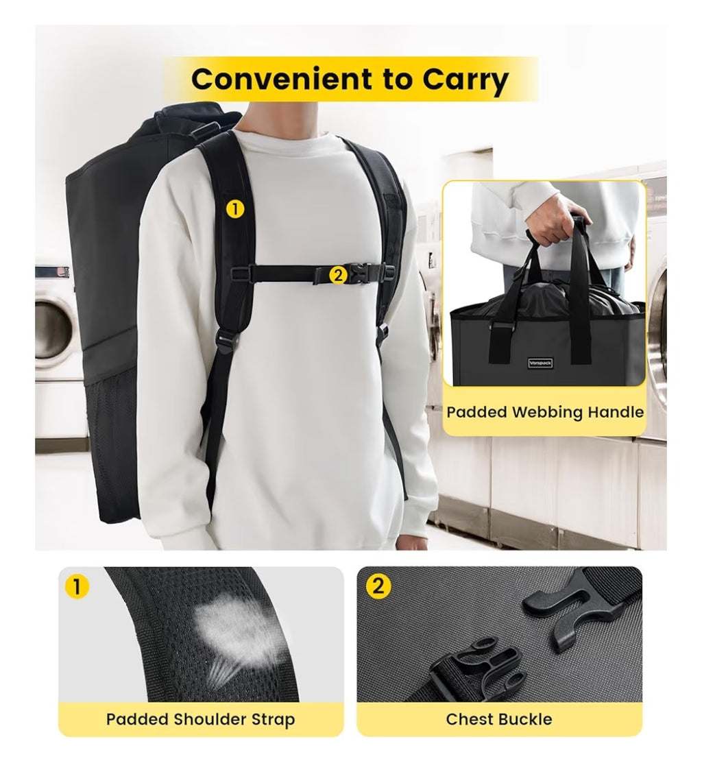 Vorspack Laundry Bag Backpack 90L (Black)