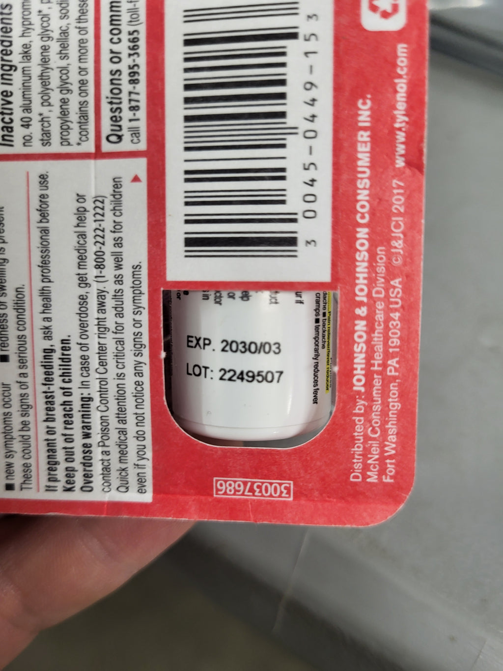 Tylenol Extra Strength, 500mg 10 count (6 pack)