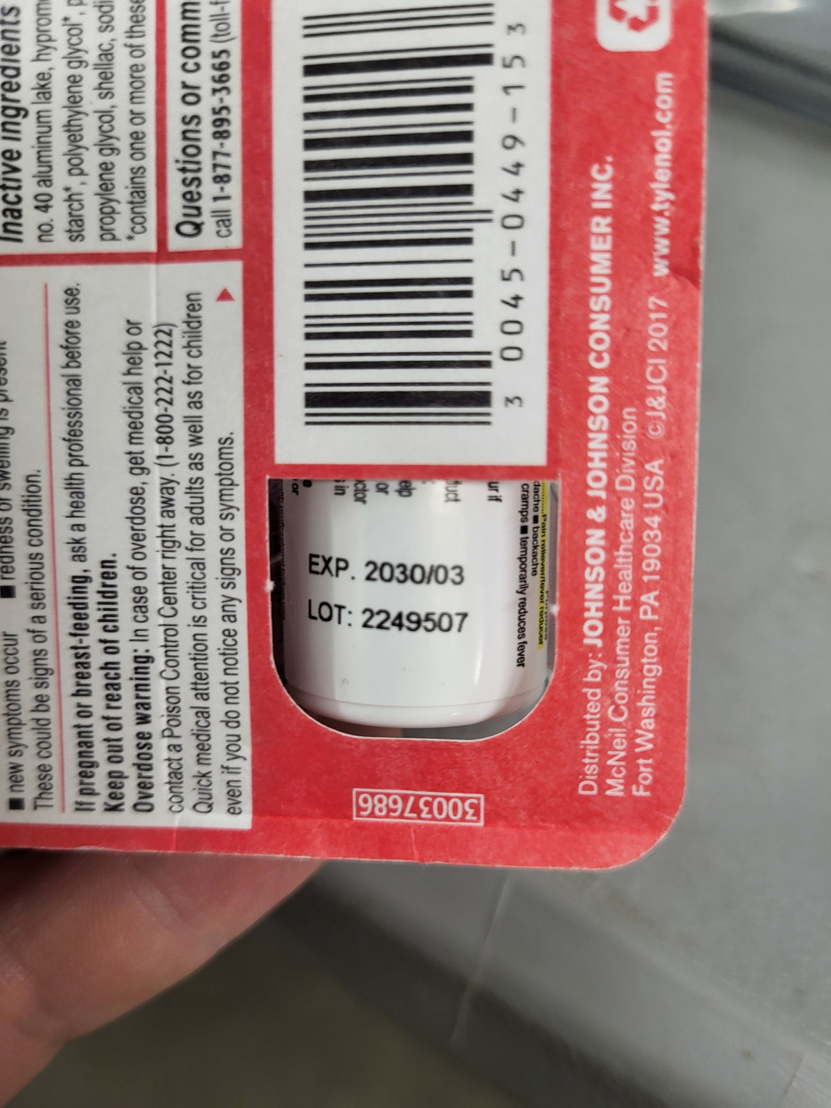 Tylenol Extra Strength, 500mg 10 count (6 pack)