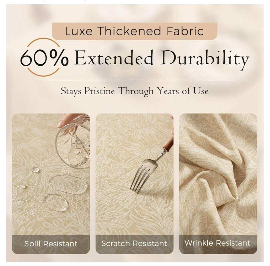 Thick Linen Tablecloth 79in x 55in