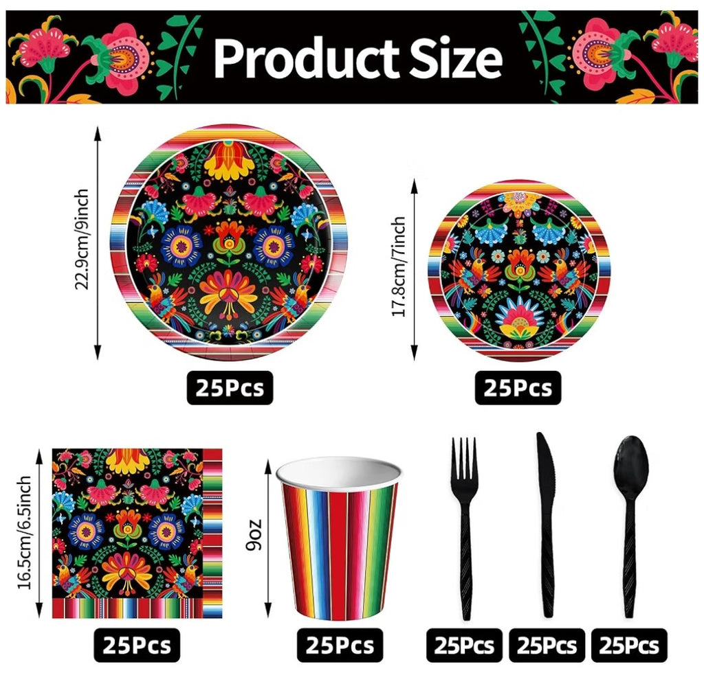 175pc Fiesta Tableware Set