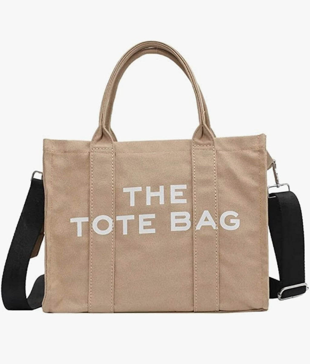 The Tote Bag for Women Crossbody Canvas Tote Bag Zipper Canvas Tote Bag for Office, Travel and Shopping