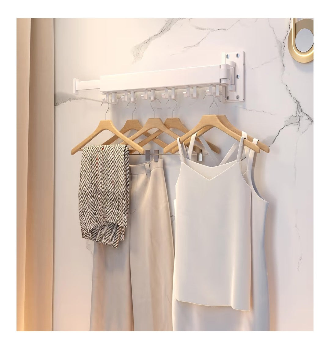 Tei-Fold Clothes Drying Rack (White)