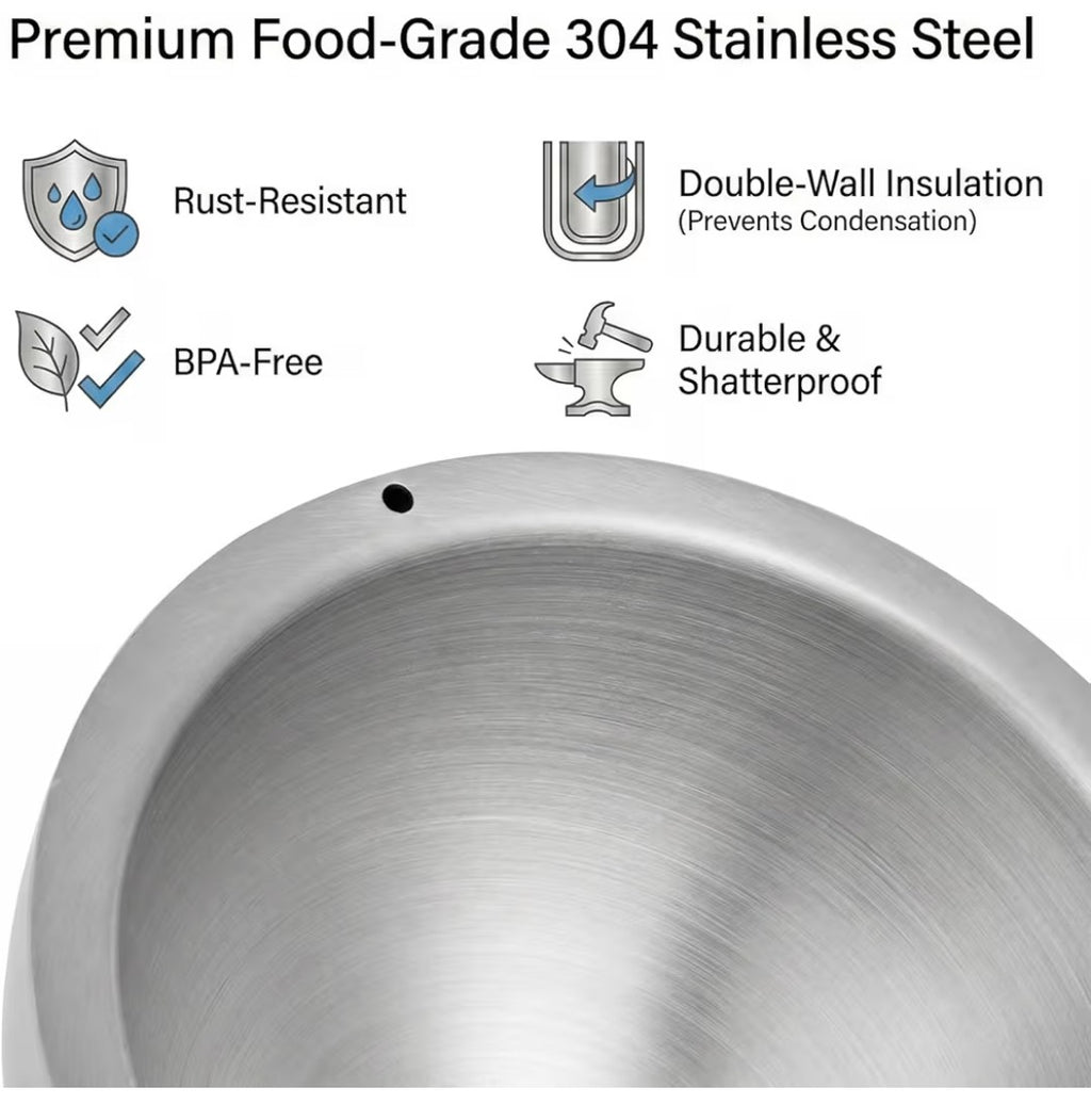 Double Wall Vacuum Insulated Serving Bowl 35oz