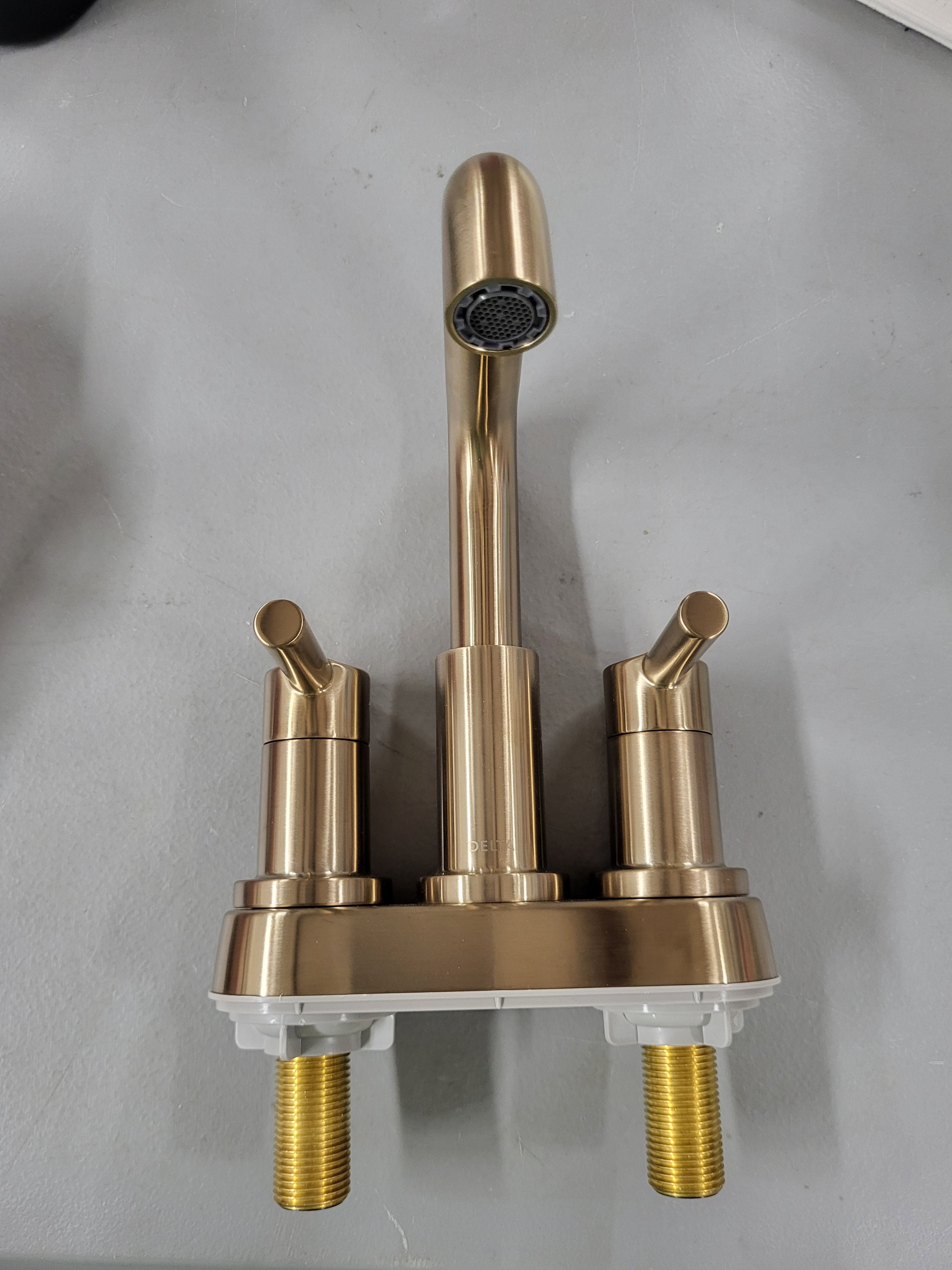 Delta Nicoli Centerset Brushed Gold Bathroom Faucet