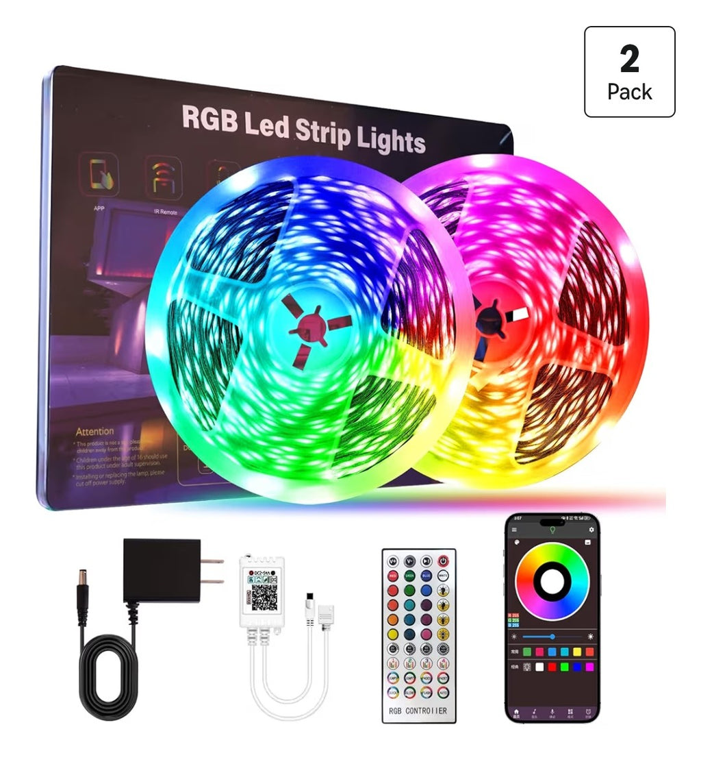 LED Strip Lights 100ft (2 pack)