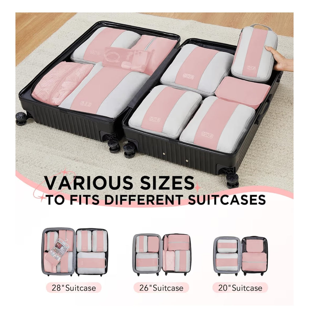 10 Set Compression Packing Cubes for Travel Essentials Women
