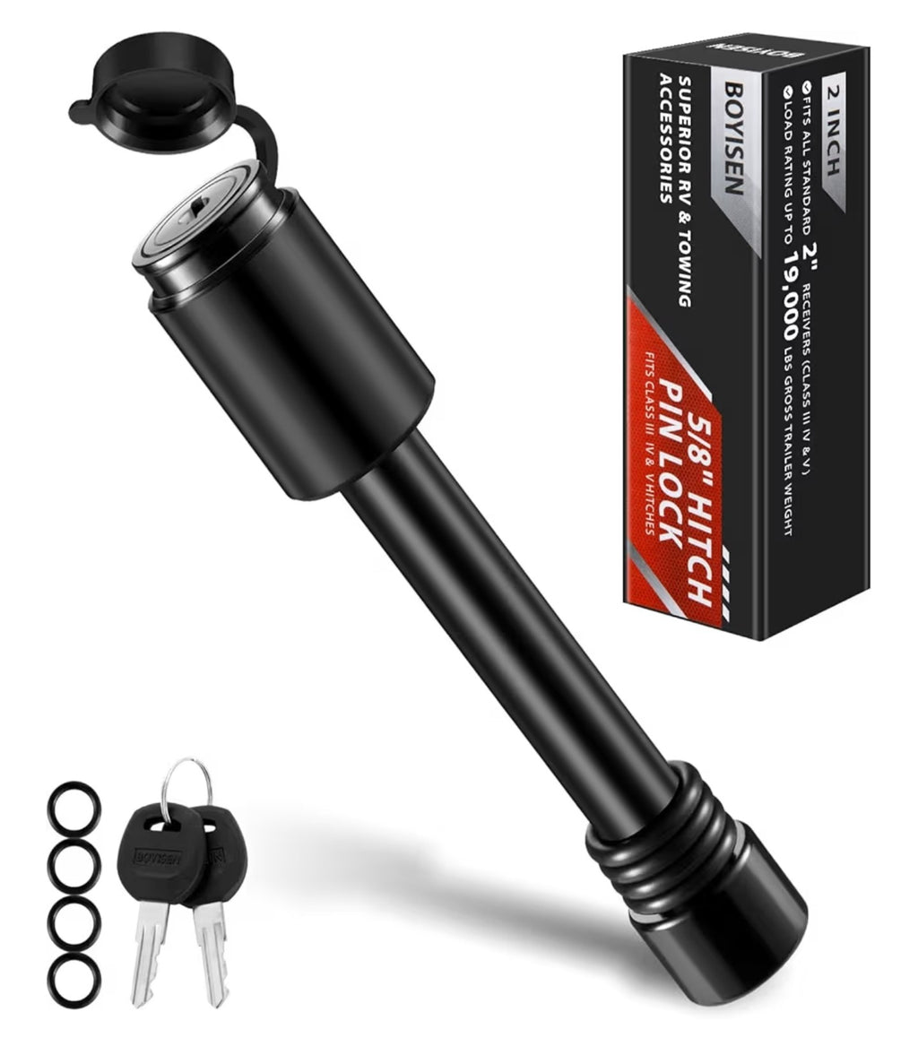 BOYISEN Trailer Hitch Pin Lock, 5/8" Locking Hitch Pin
