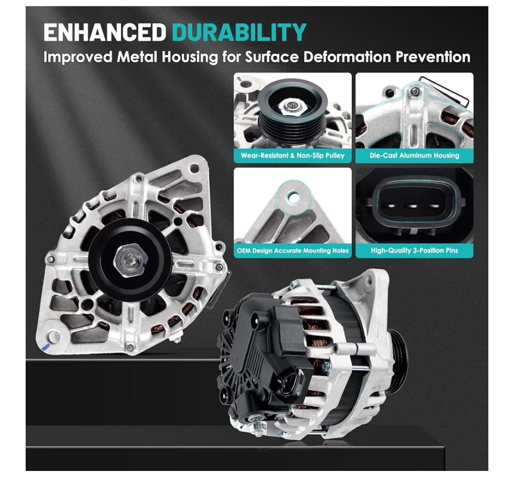 Alternator 13209 Replacement for Hyundai, Veloster, and Kia