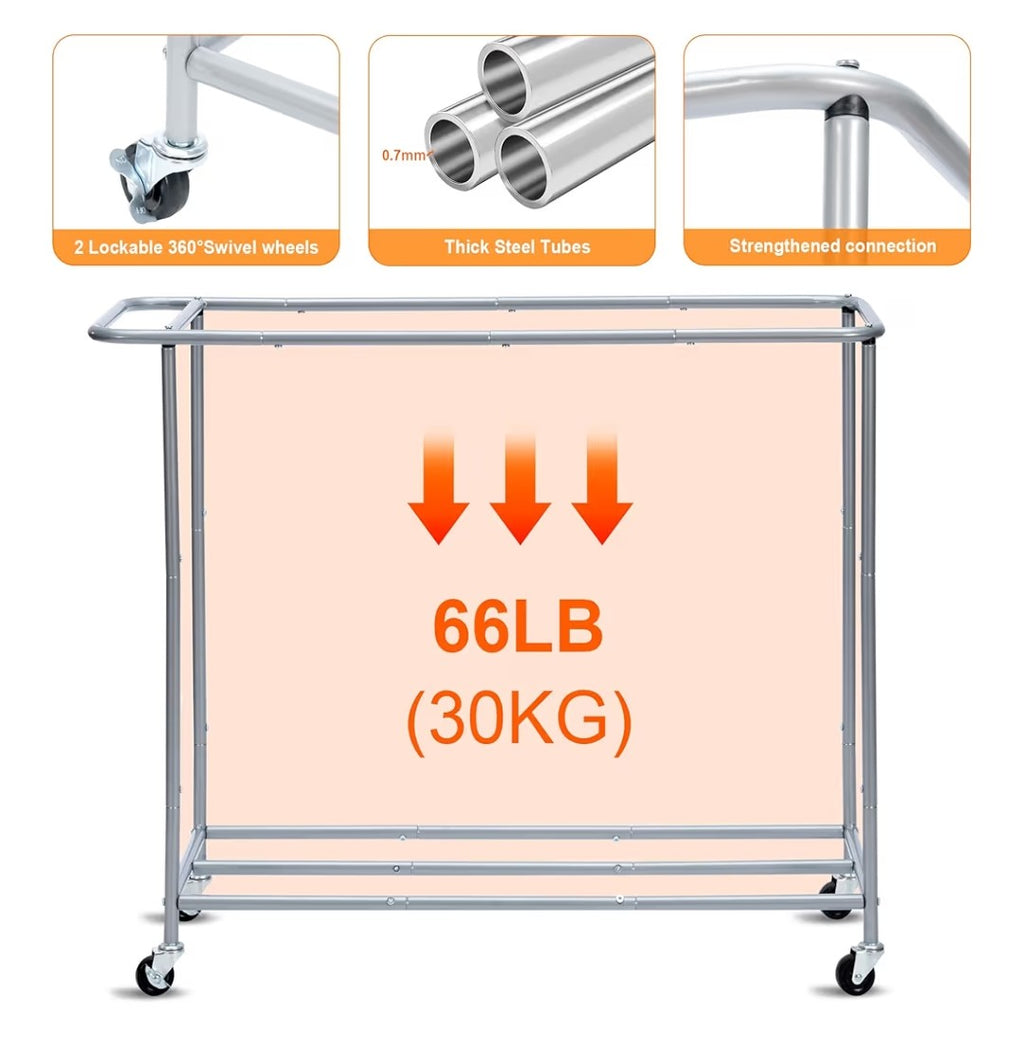 Heybly Rolling Laundry Basket