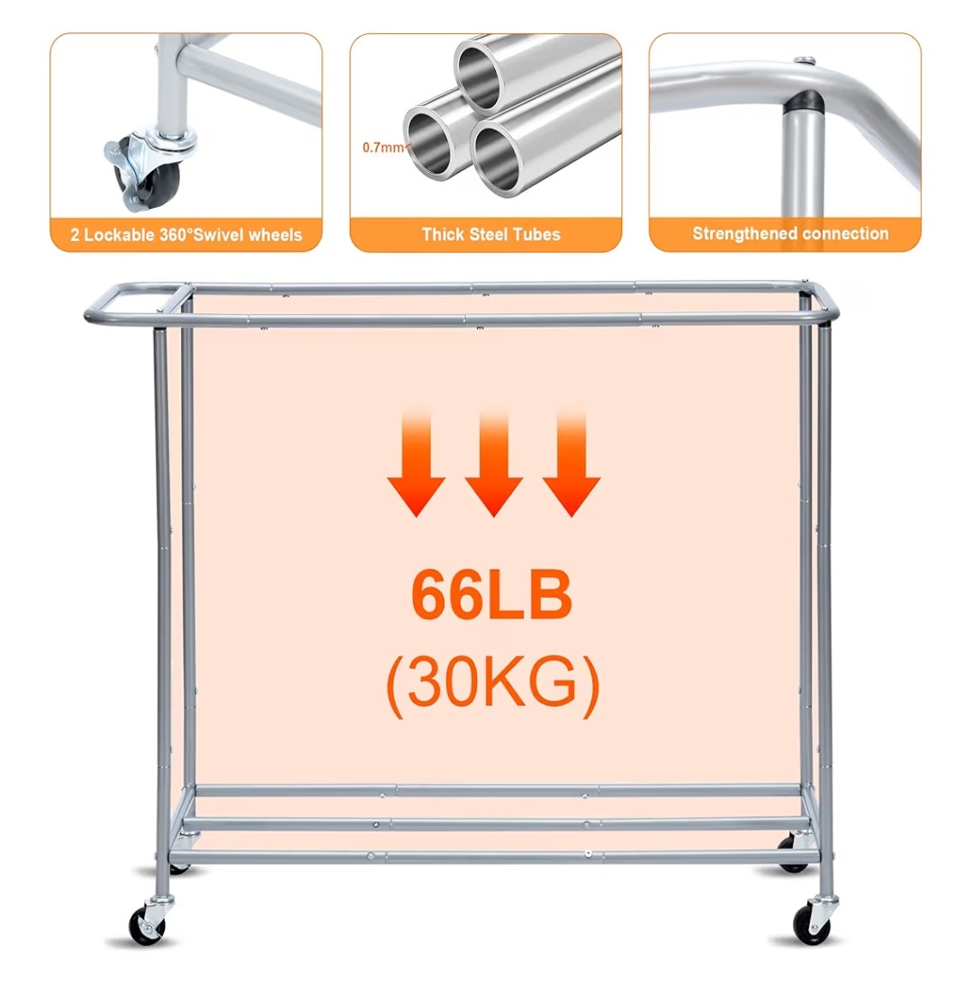 Heybly Rolling Laundry Basket