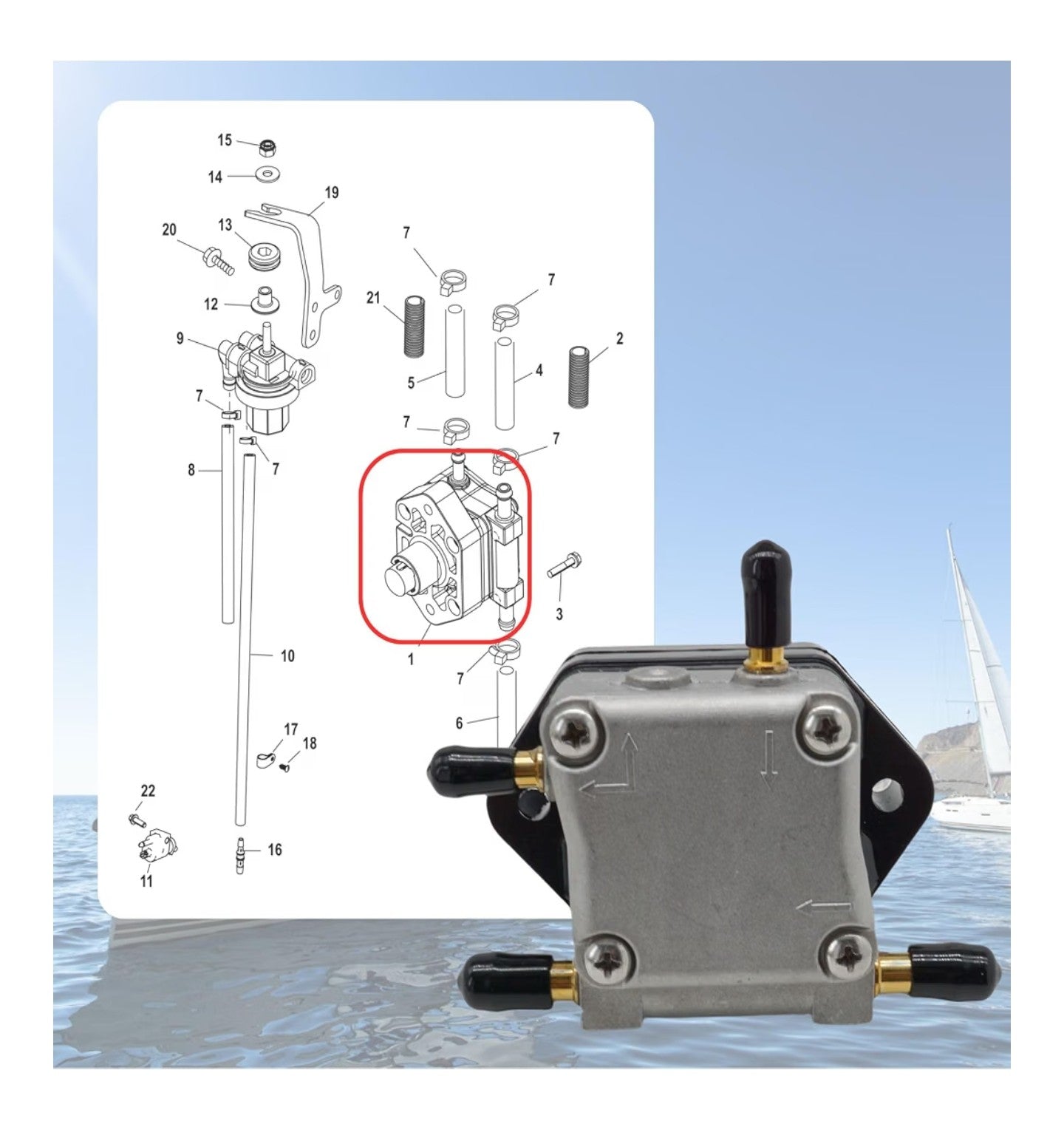 Mercury 30 40 50 60 HP Outboard Engines Replace 8M0141827 18-8866
