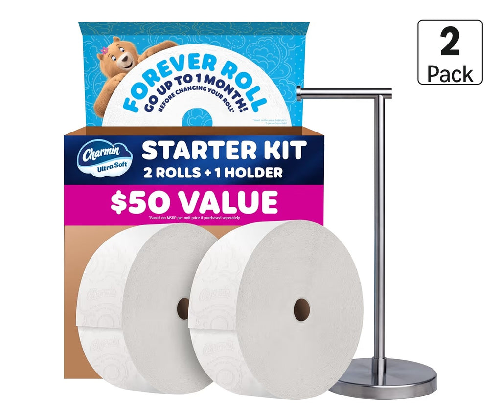 New. Charmin Toilet Paper Ultra Soft, Forever Roll Starter Kit.